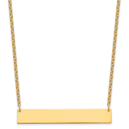 Vergoldet Sterlingsilber /gold Groß Rohling Stab Halskette