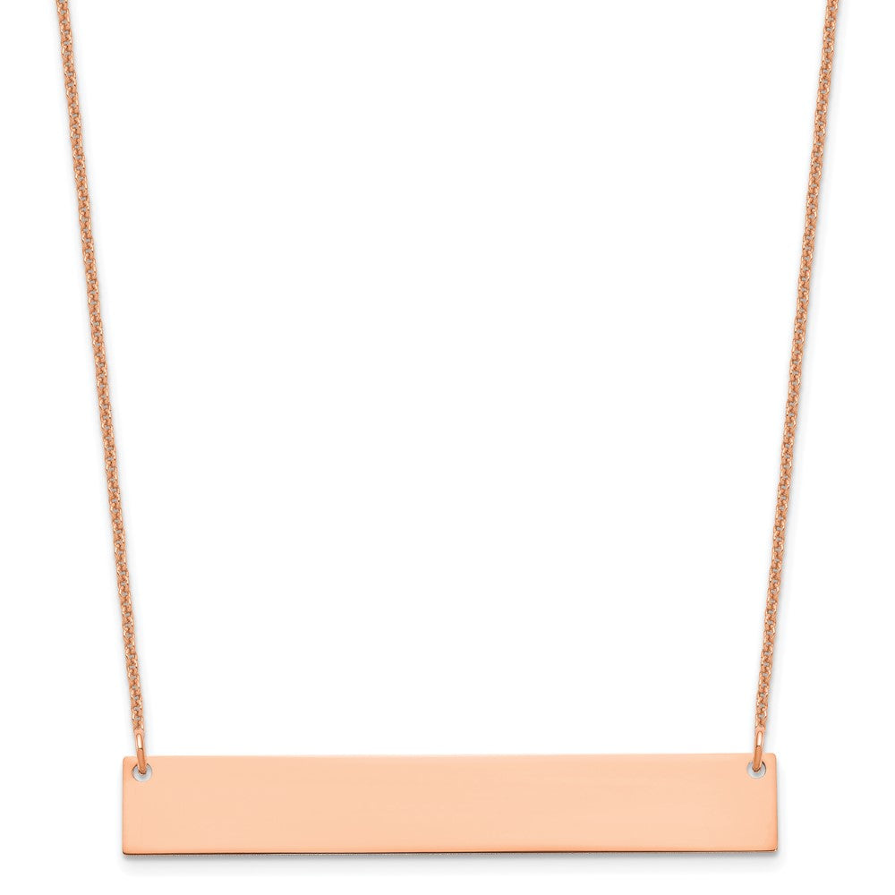 14K Roségold Groß Rohling Stab Halskette