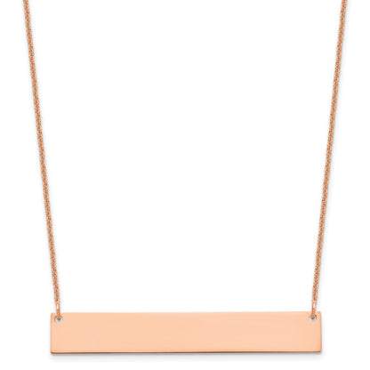 14K Roségold Groß Rohling Stab Halskette