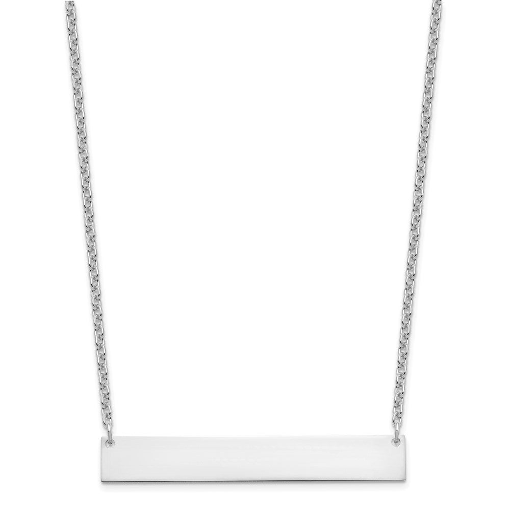 Sterlingsilber Silber/rhodiniert Groß Rohling Stab Halskette