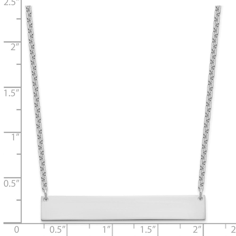Sterlingsilber Silber/rhodiniert Groß Rohling Stab Halskette