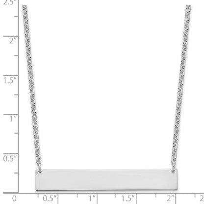 Sterlingsilber Silber/rhodiniert Groß Rohling Stab Halskette