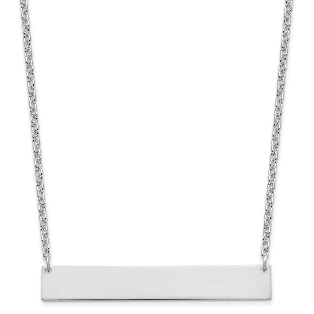 Sterlingsilber Silber/rhodiniert Groß Rohling Stab Halskette