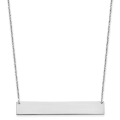 14K Weißgold Groß Rohling Stab Halskette