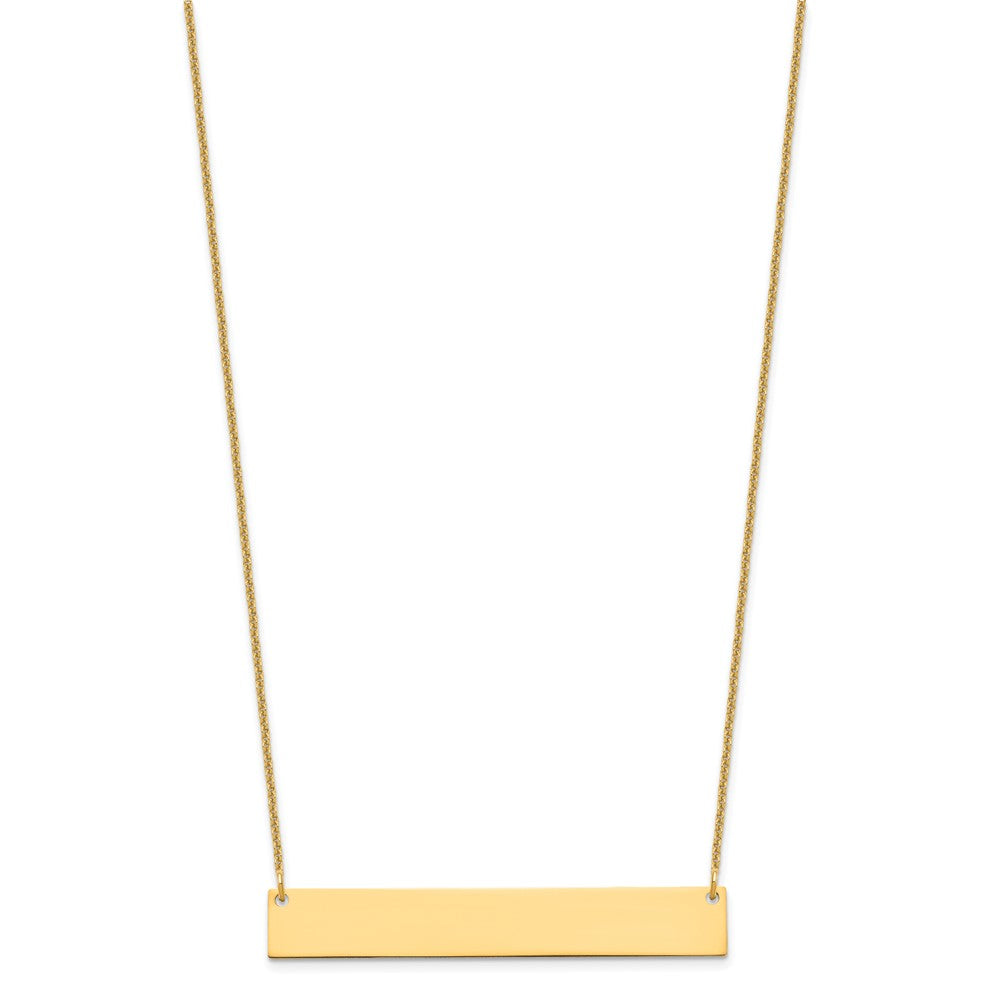 14K Gelbgold Groß Rohling Stab Halskette