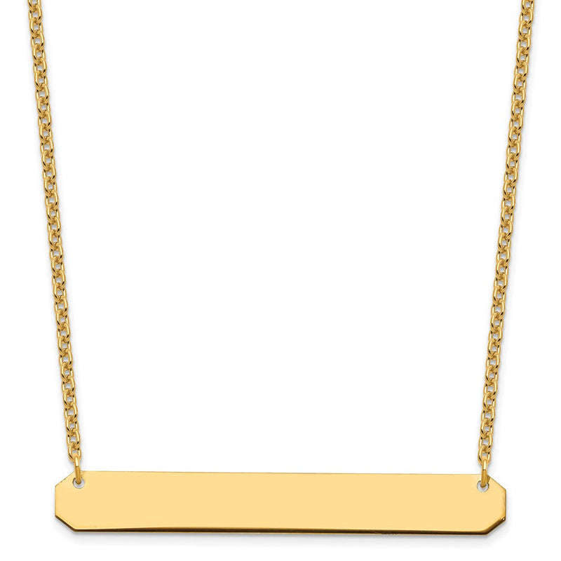 Vergoldet Sterlingsilber /gold Groß Rohling Stab Halskette