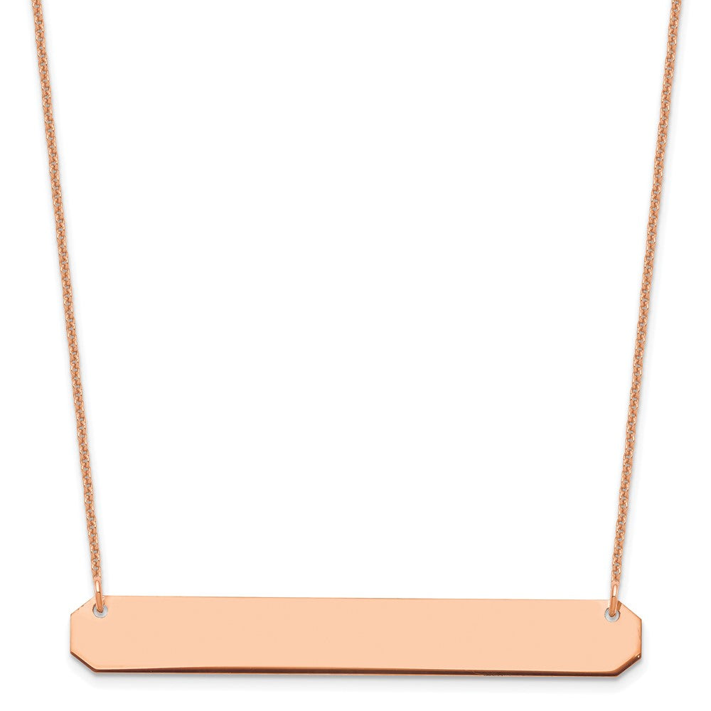 14K Roségold Groß Rohling Stab Halskette