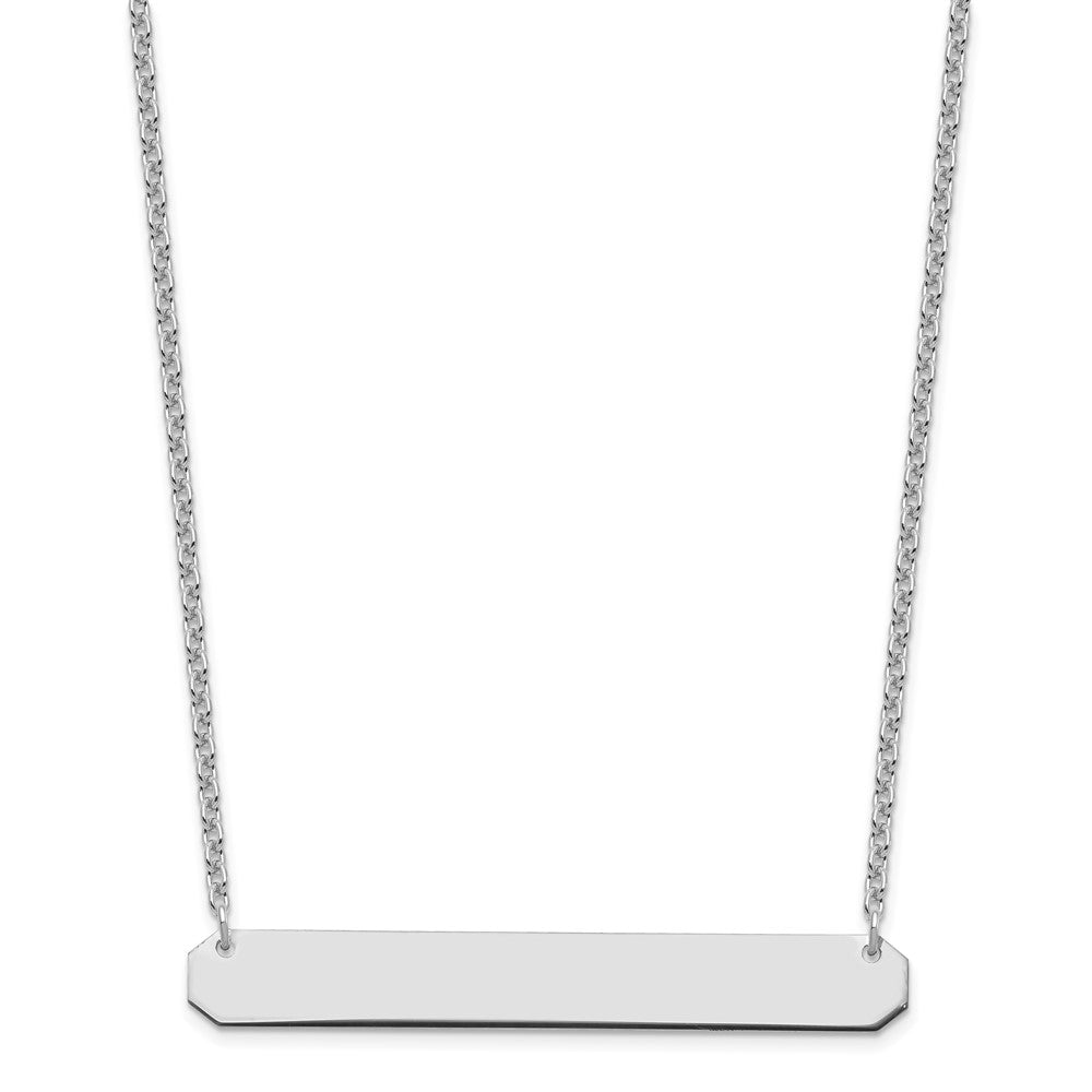 Sterlingsilber Silber/rhodiniert Groß Rohling Stab Halskette