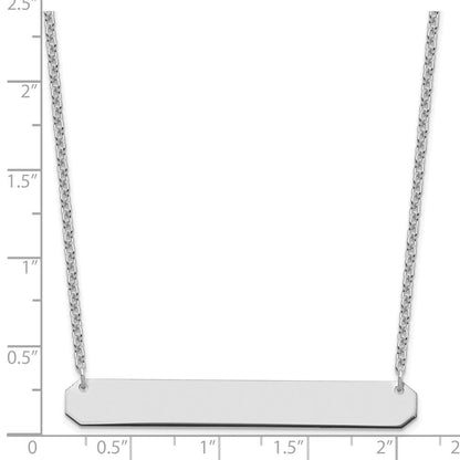 Sterlingsilber Silber/rhodiniert Groß Rohling Stab Halskette