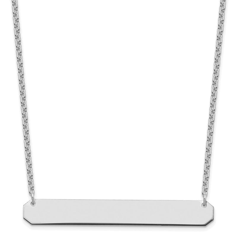 Sterlingsilber Silber/rhodiniert Groß Rohling Stab Halskette