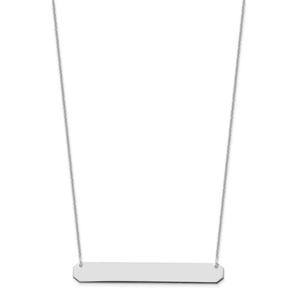 14K Weißgold Groß Rohling Stab Halskette