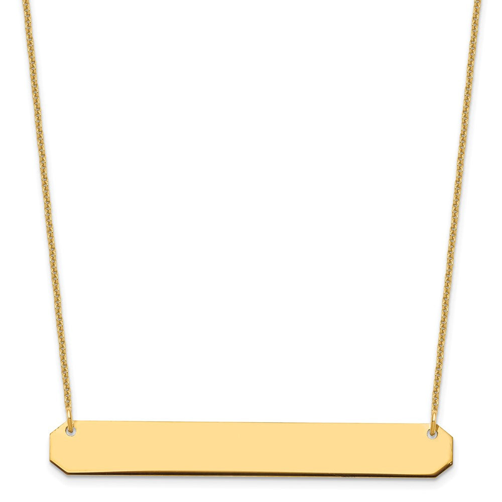14K Gelbgold Groß Rohling Stab Halskette
