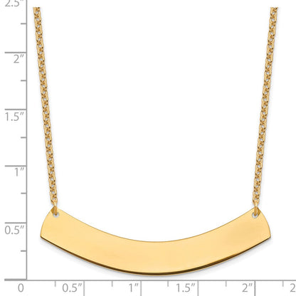 Vergoldet Sterlingsilber /gold Groß Gebogen Rohling Stab Halskette