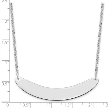 Sterlingsilber Silber/rhodiniert Groß Gebogen Rohling Stab Halskette