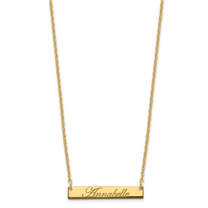 Vergoldet Sterlingsilber /gold Klein Edwardianisch Schreibschrift Stab Halskette