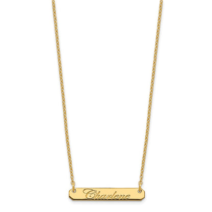 Vergoldet Sterlingsilber /gold Klein Edeardian Schreibschrift Stab Halskette