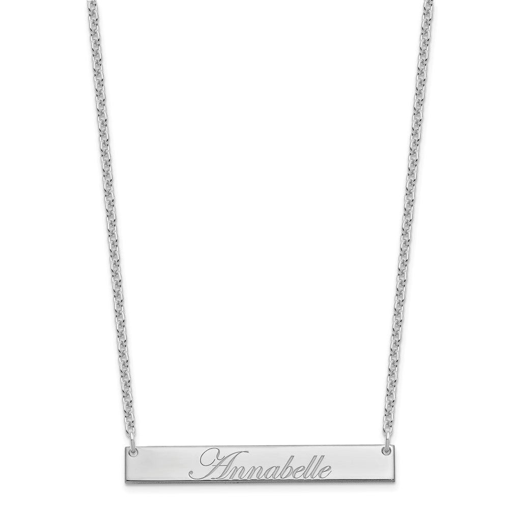 Sterlingsilber Rhodiniert Mittel Edwardianisch Schreibschrift Brar Halskette