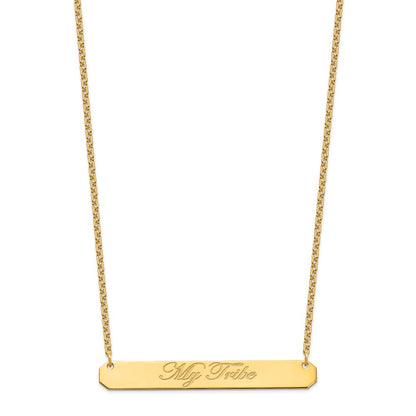 Vergoldet Sterlingsilber /gold Groß Edwardianisch Schreibschrift Stab Halskette