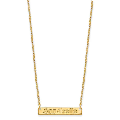 Vergoldet Sterlingsilber /gold Klein Arial Abgerundet Stab Halskette