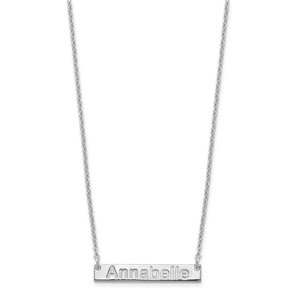 Sterlingsilber Silber/rhodiniert Klein Arial Abgerundet Stab Halskette
