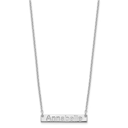 Sterlingsilber Silber/rhodiniert Klein Arial Abgerundet Stab Halskette
