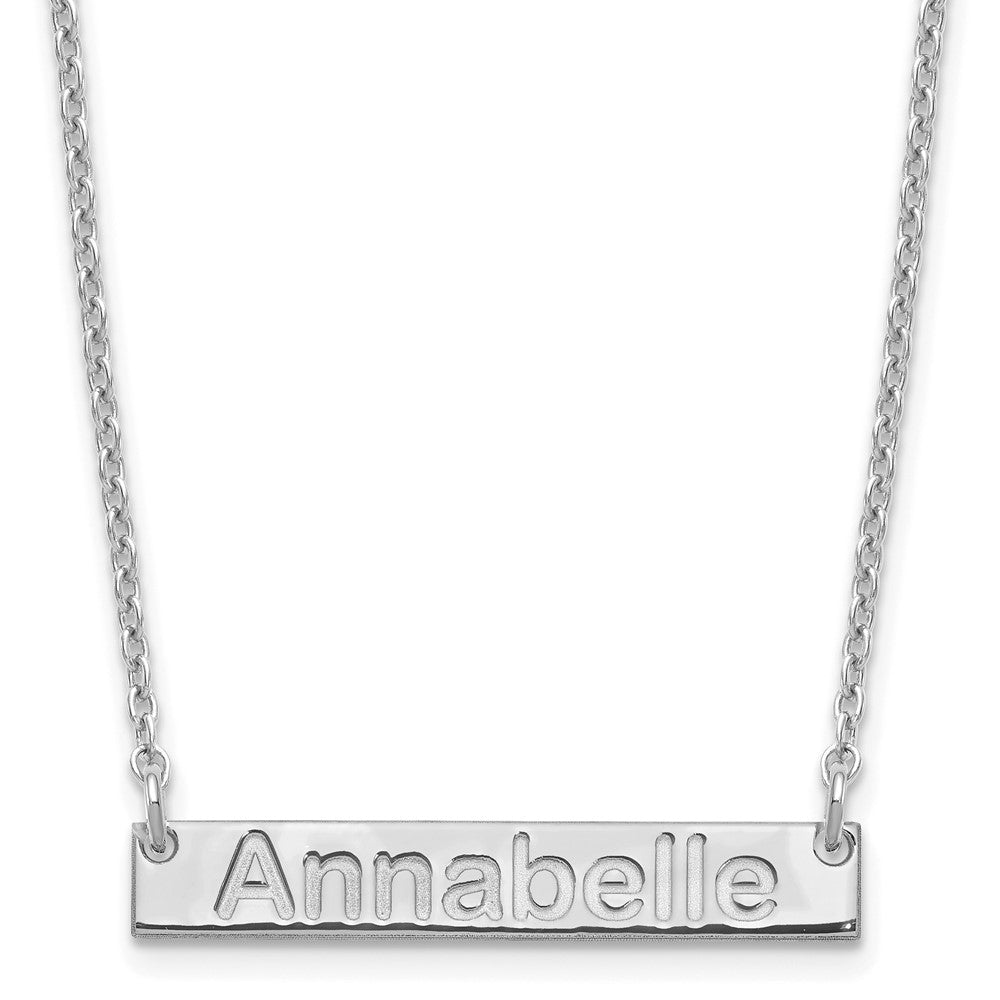 Sterlingsilber Silber/rhodiniert Klein Arial Abgerundet Stab Halskette