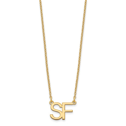 Vergoldet Sterlingsilber /gold Groß 2 Halskette
