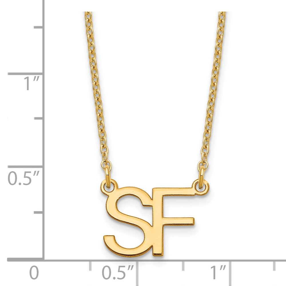 Vergoldet Sterlingsilber /gold Groß 2 Halskette