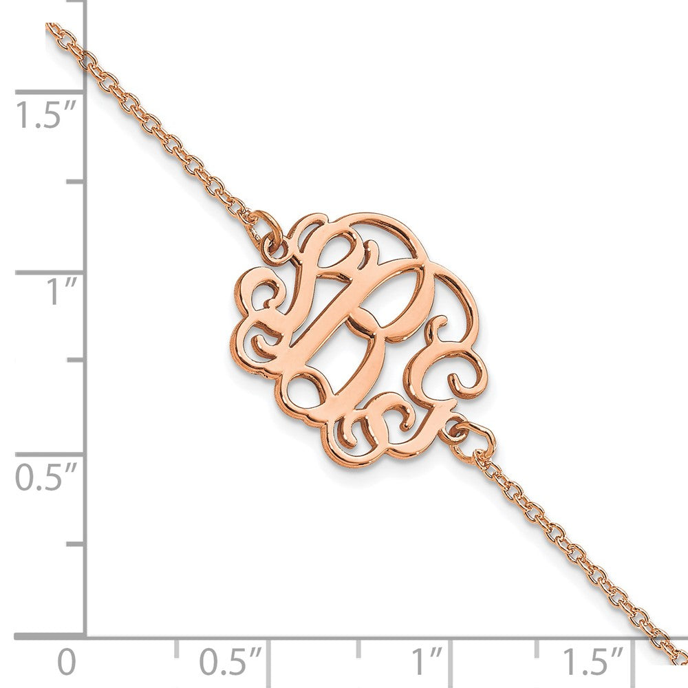 14K Roségold Monogramm Armband