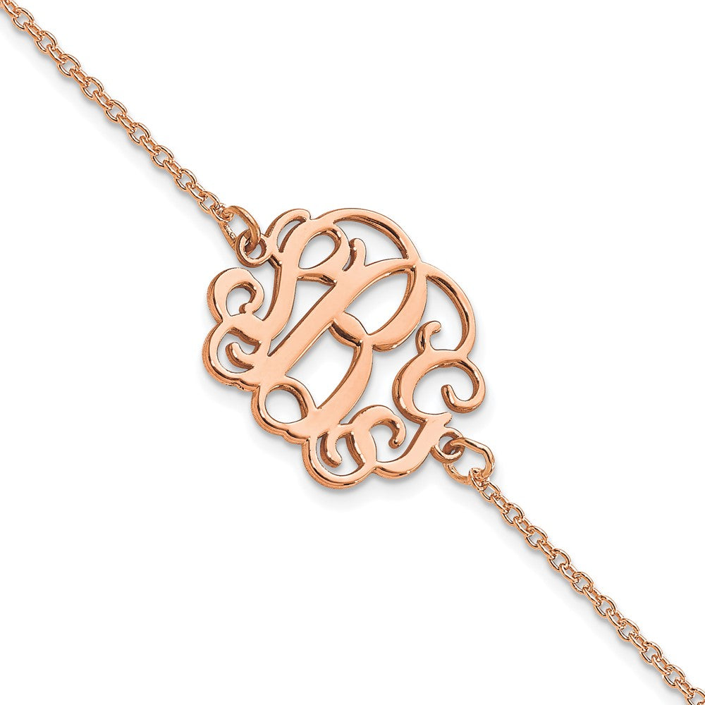 14K Roségold Monogramm Armband