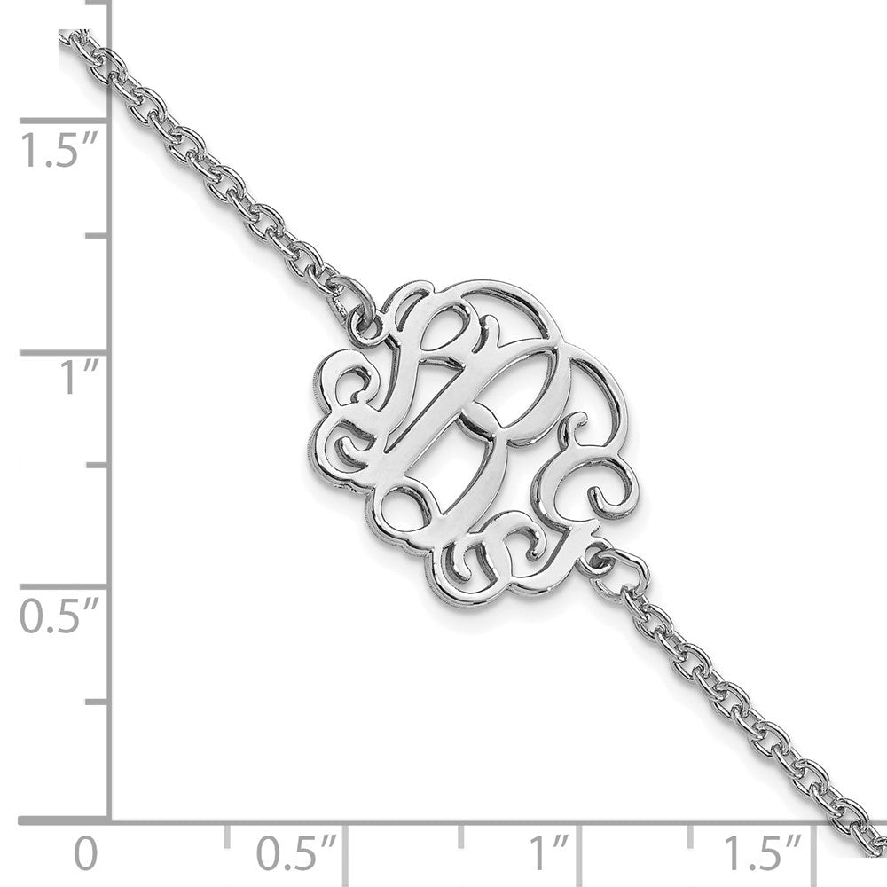 Sterlingsilber Silber/rhodiniert Monogramm Armband