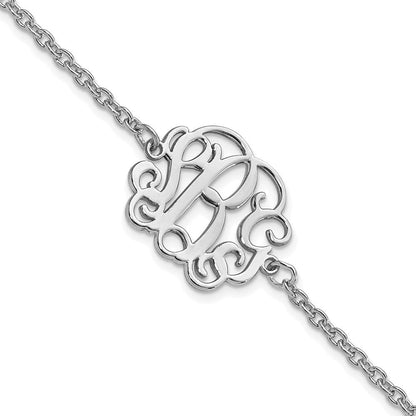 Sterlingsilber Silber/rhodiniert Monogramm Armband