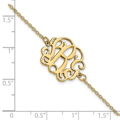 14K Gelbgold Monogramm Armband