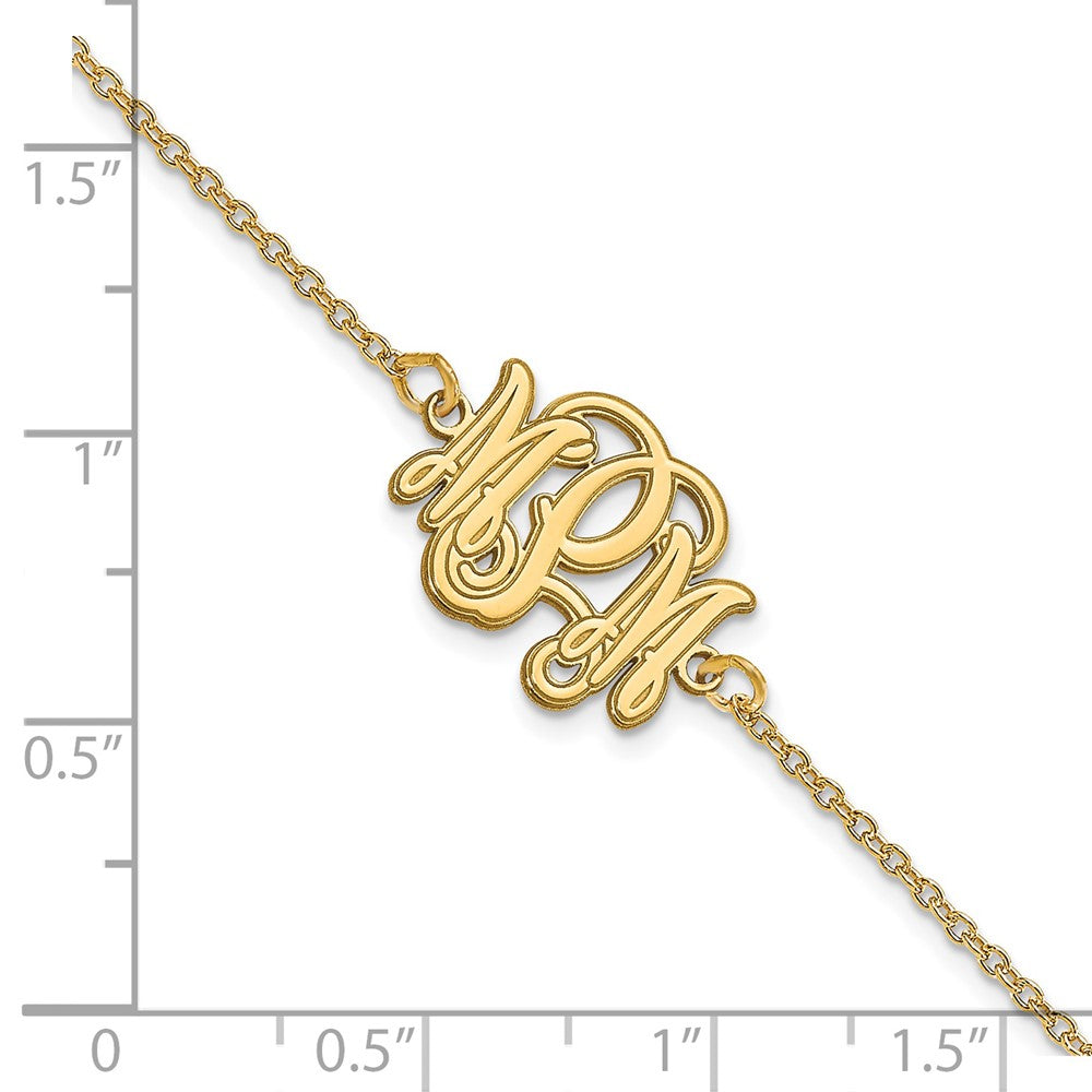 14K Gelbgold Geätzt Monogramm Armband