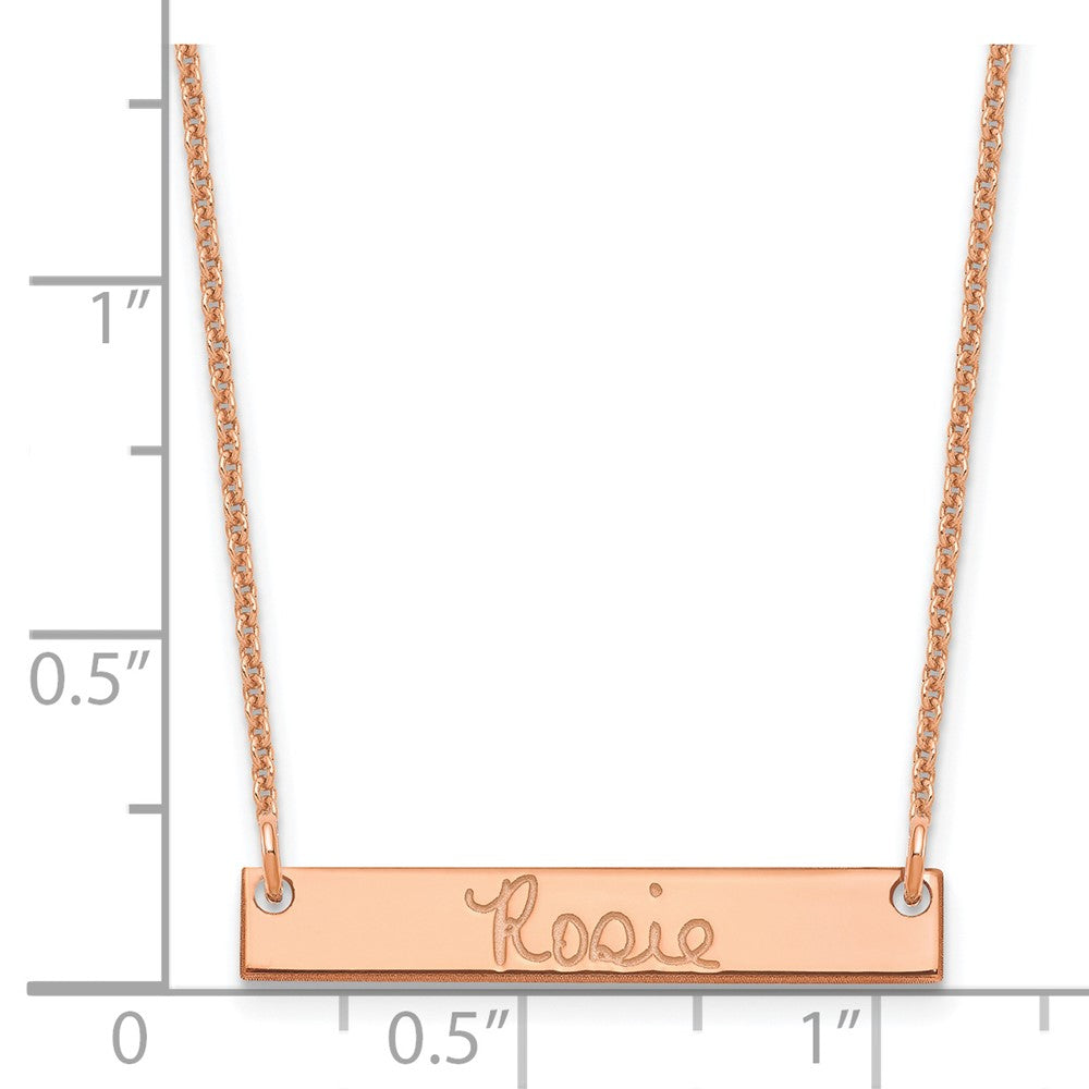 14K Roségold Klein Signature Stab Halskette