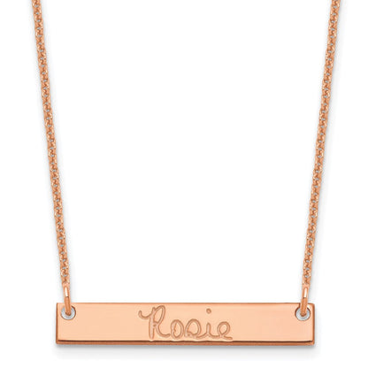 14K Roségold Klein Signature Stab Halskette