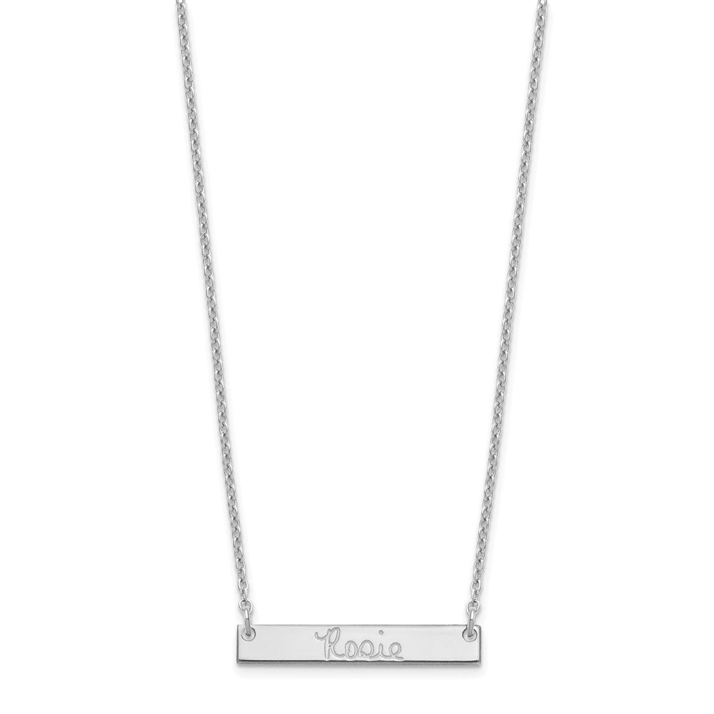 Sterlingsilber Silber/rhodiniert Klein Signature Stab Halskette