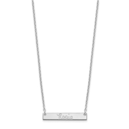 Sterlingsilber Silber/rhodiniert Klein Signature Stab Halskette