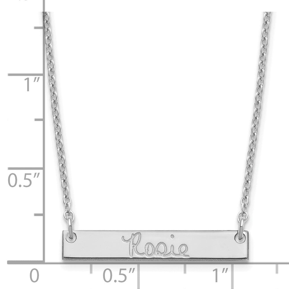 Sterlingsilber Silber/rhodiniert Klein Signature Stab Halskette