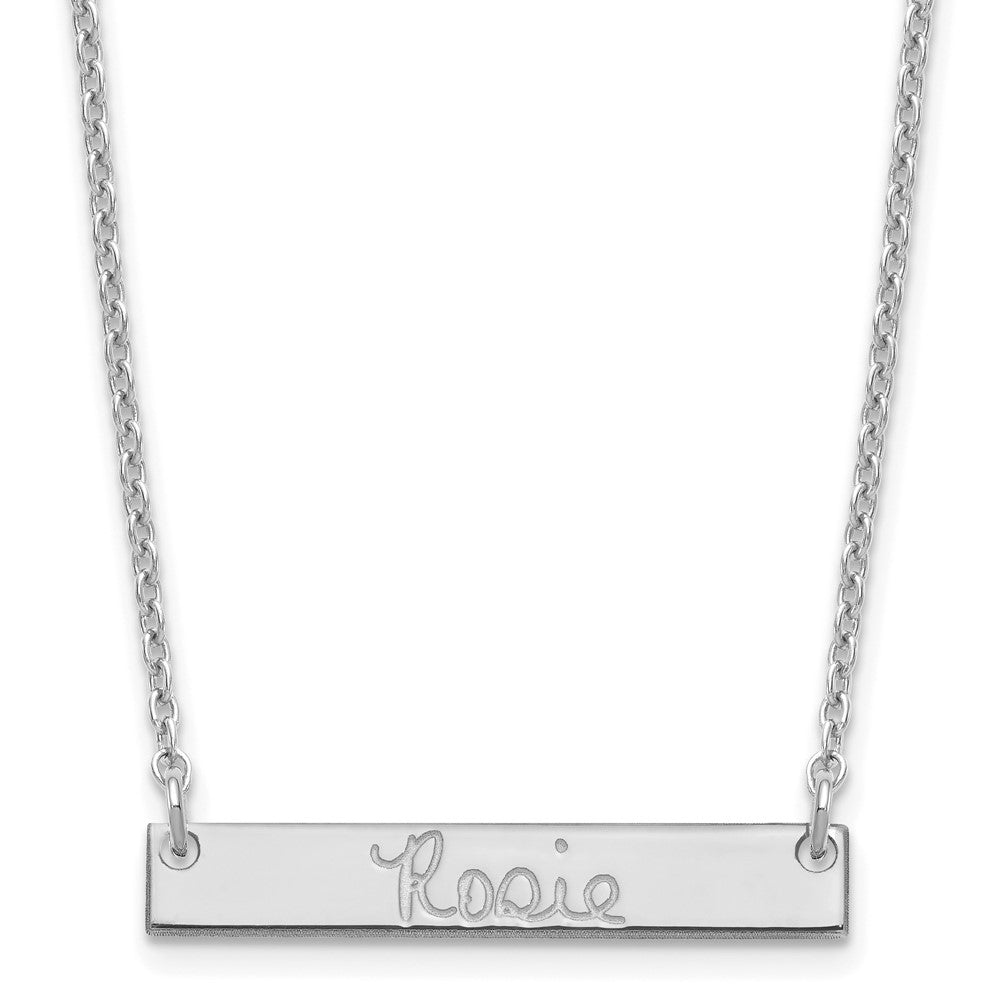 Sterlingsilber Silber/rhodiniert Klein Signature Stab Halskette