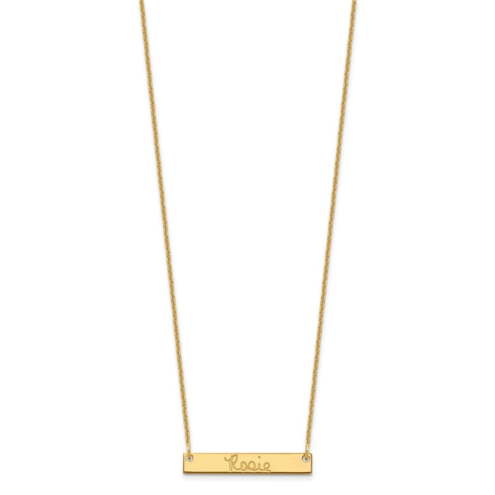 14K Gelbgold Klein Signature Stab Halskette