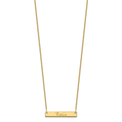 14K Gelbgold Klein Signature Stab Halskette