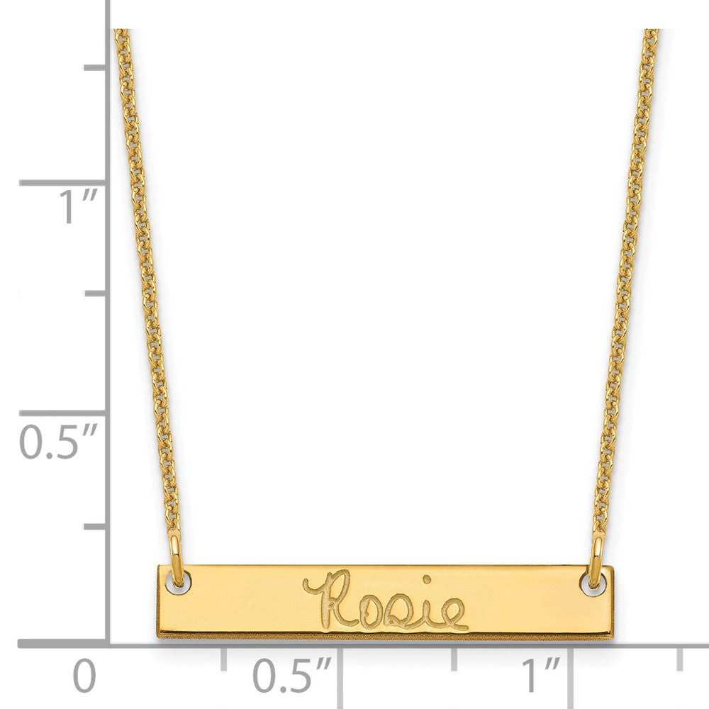 14K Gelbgold Klein Signature Stab Halskette