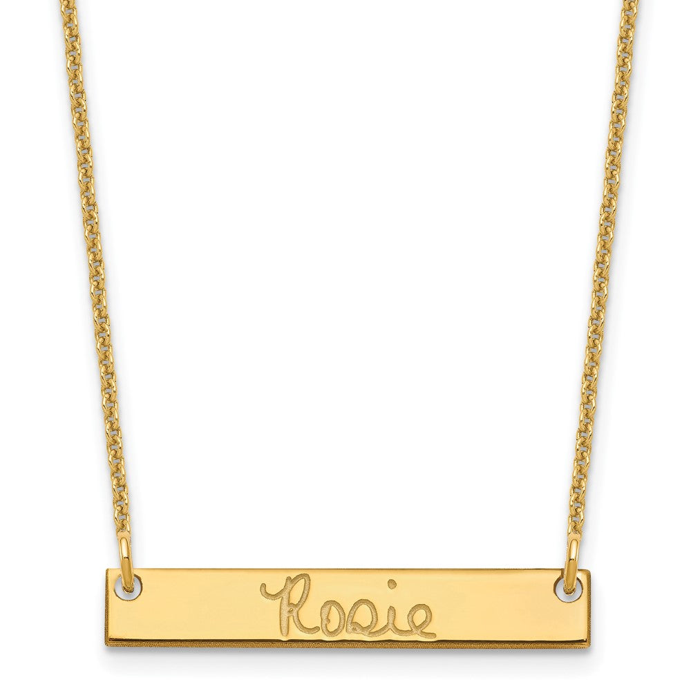 14K Gelbgold Klein Signature Stab Halskette