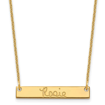 14K Gelbgold Klein Signature Stab Halskette