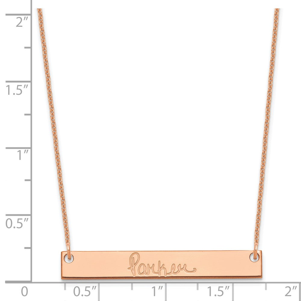14K Roségold Mittel Signature Stab Halskette