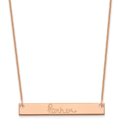 14K Roségold Mittel Signature Stab Halskette