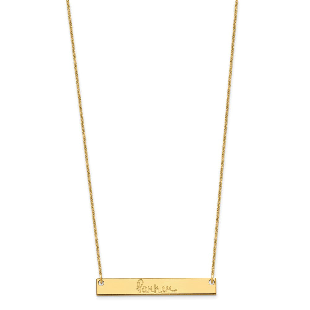 14K Gelbgold Mittel Signature Stab Halskette