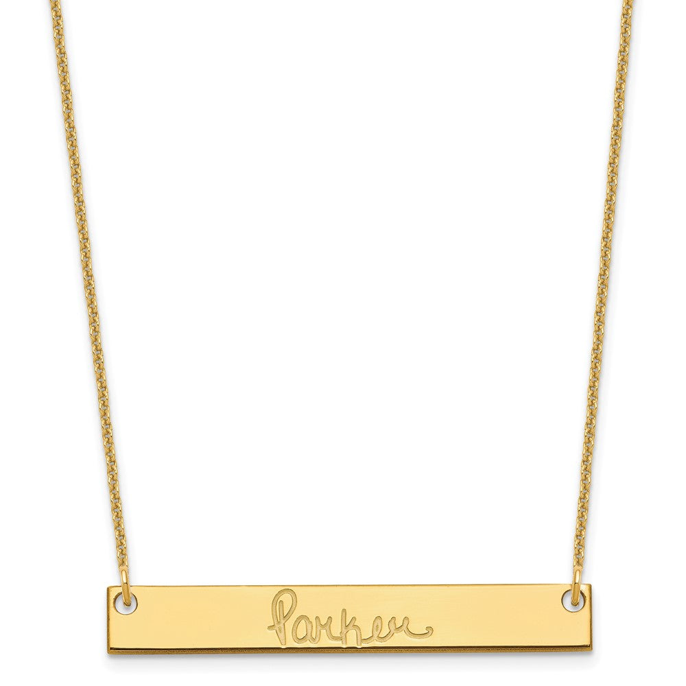 14K Gelbgold Mittel Signature Stab Halskette