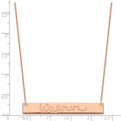 14K Roségold Groß Signature Stab Halskette